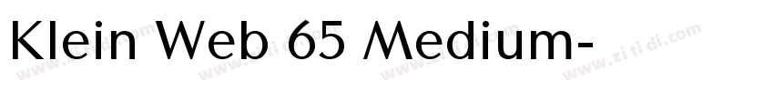 Klein Web 65 Medium字体转换